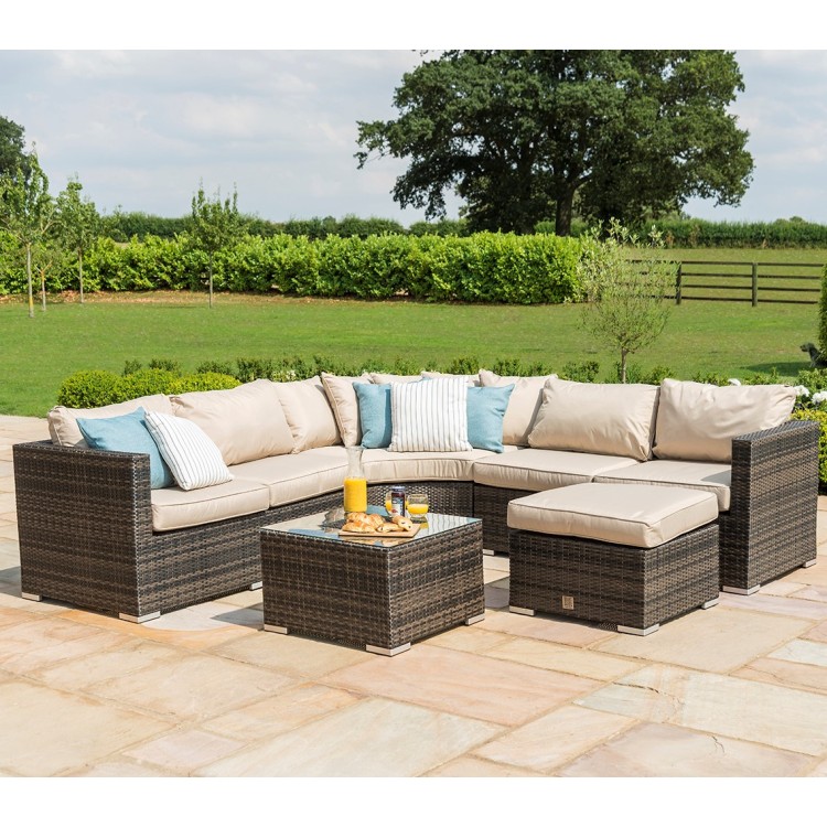 Maze Rattan Garden Furniture Barcelona Ice Bucket Corner Group in